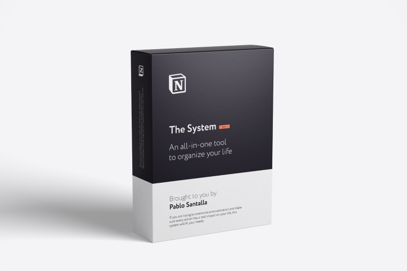 Cover image of The System, a template published in Notion's official website.